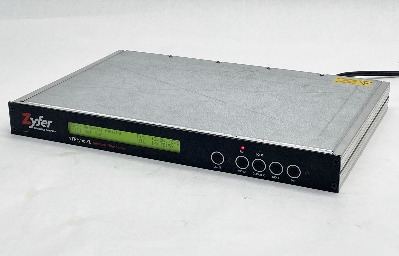 FEI Zyfer NTPSync XL GPS Disciplined NTP Network Time Server 030610002200