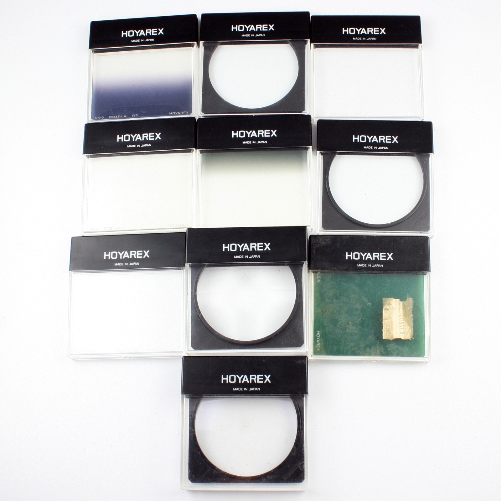 Lot of 10 Hoyarex Drop-In Effects Filters 75x75mm for Hoyarex Filter Holder