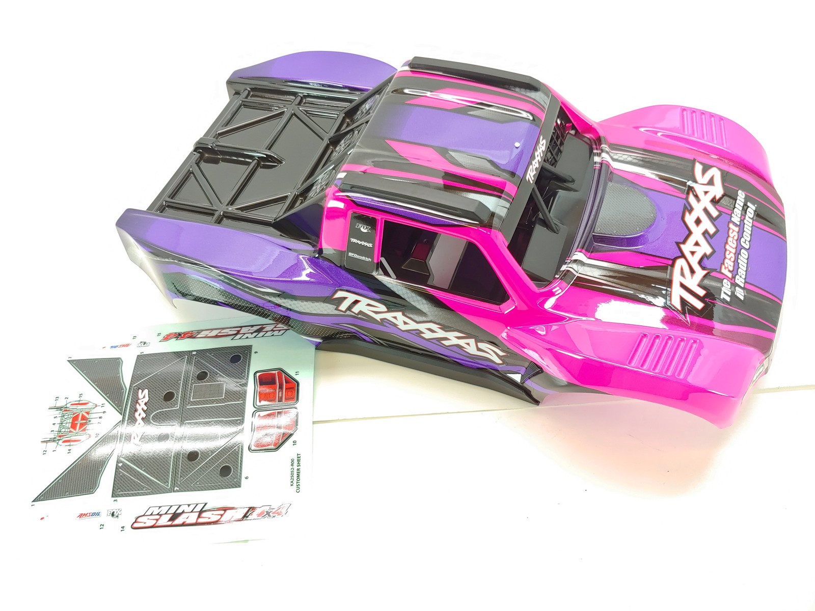 NEW: Traxxas Slash 108164-1 Mini Short Course Truck Body +Frame & Interior Pink