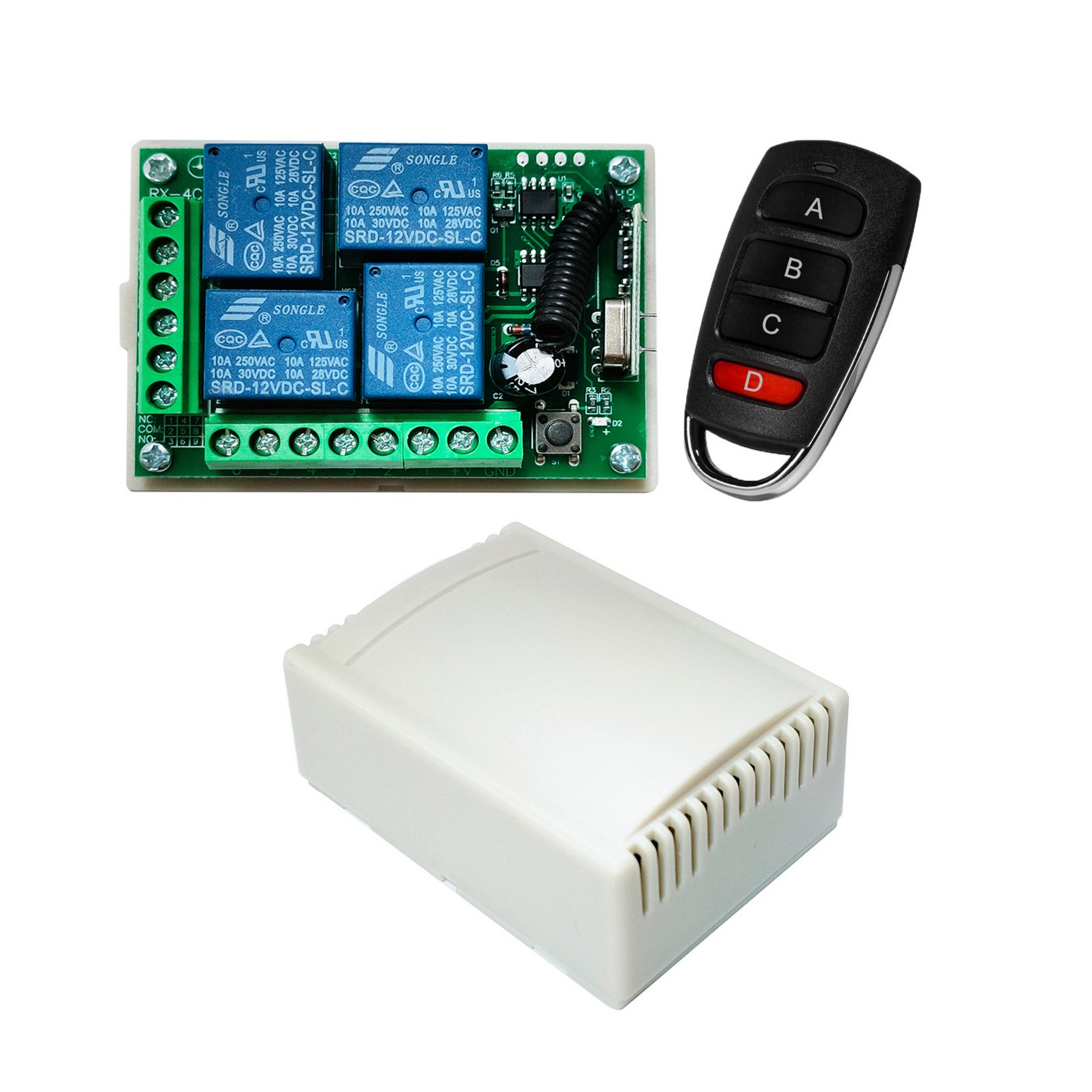 New Channel Relay Wireless Remote Control Switch Transmitter+Receiver DC12V