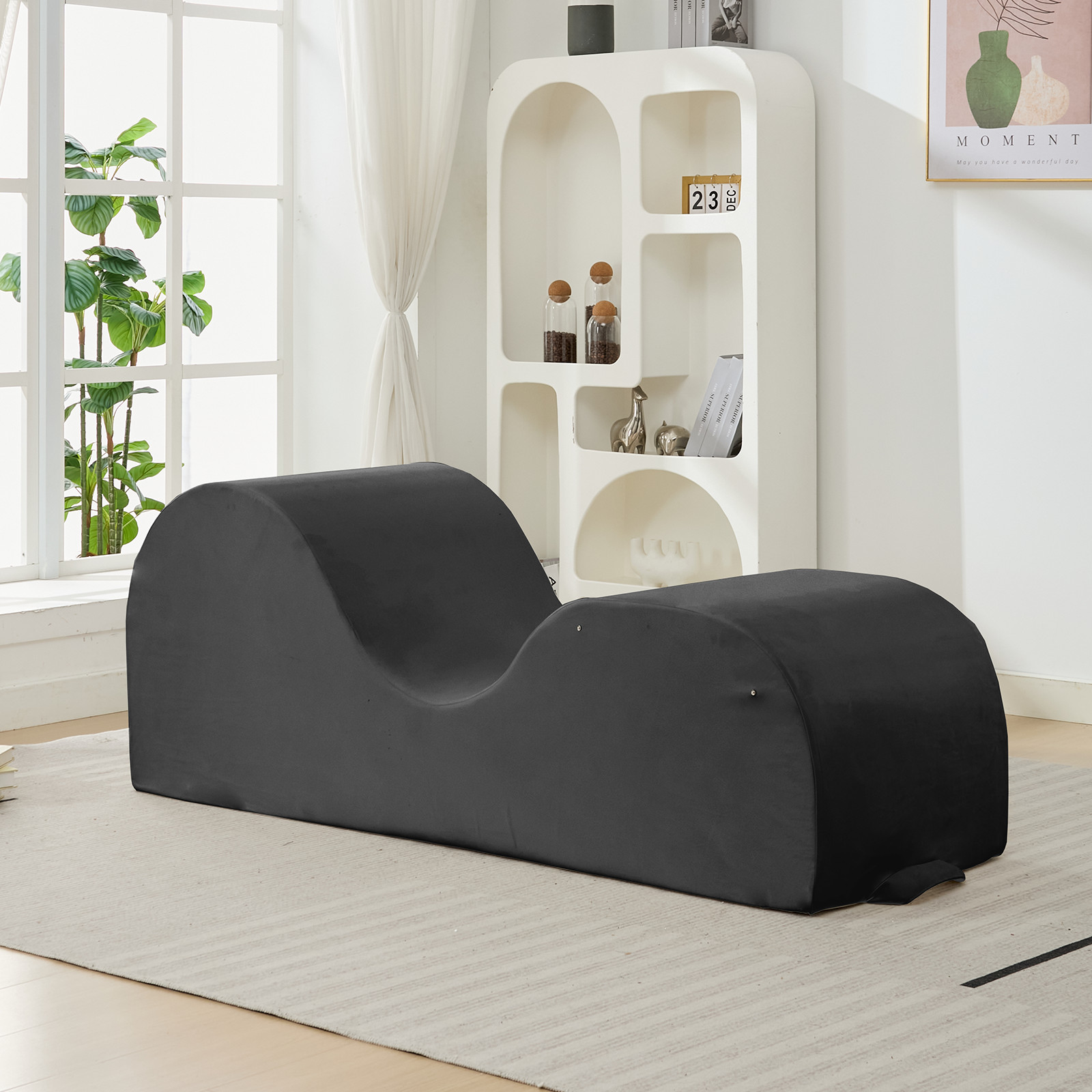 Zafly Yoga Chaise Lounge Indoor, Yoga Chaise, Ergonomic Reading Chair for Adults