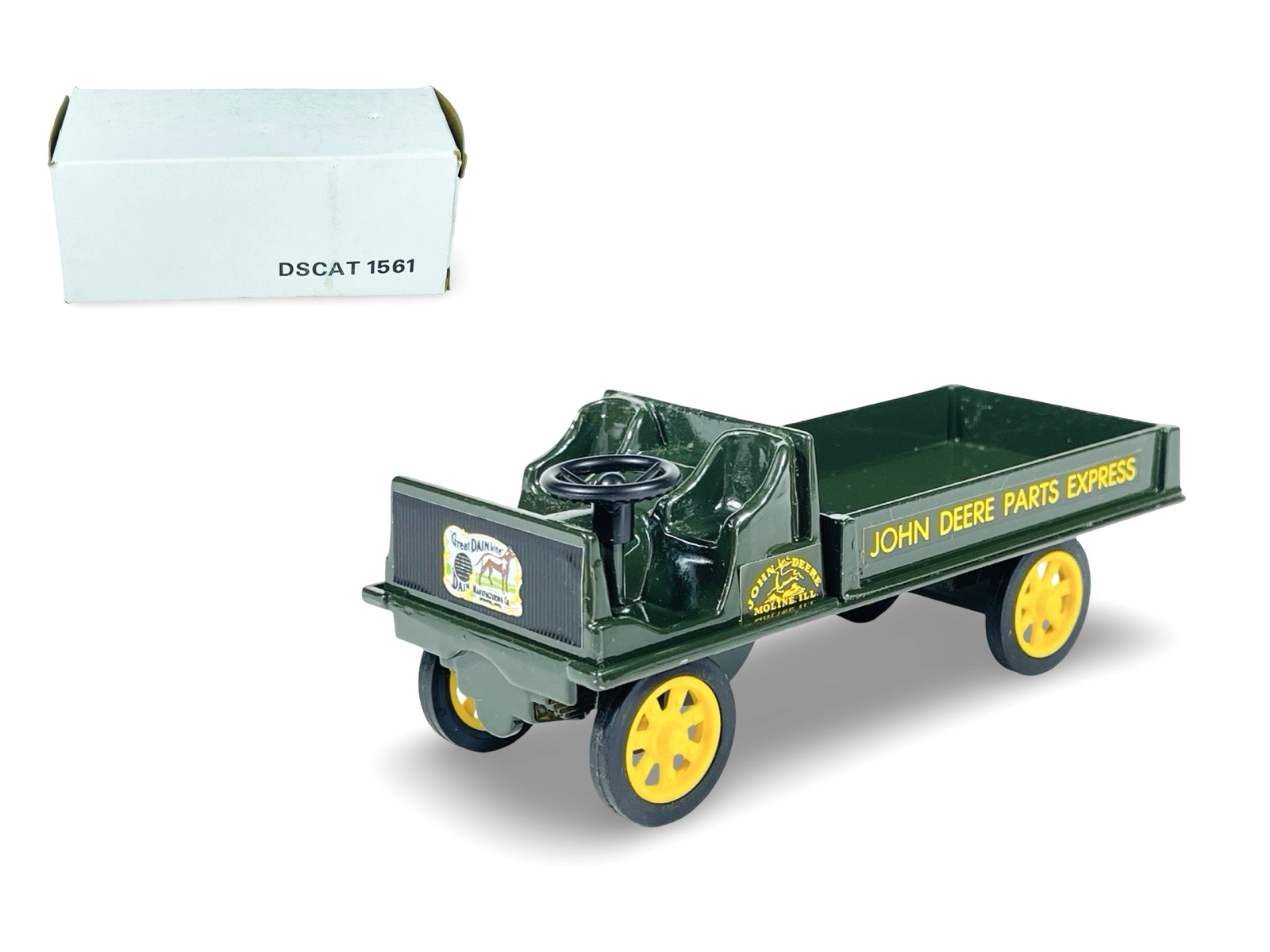 Scale Models John Deere Parts Express Great Dain Car w/Box- Diecast 6" in Length