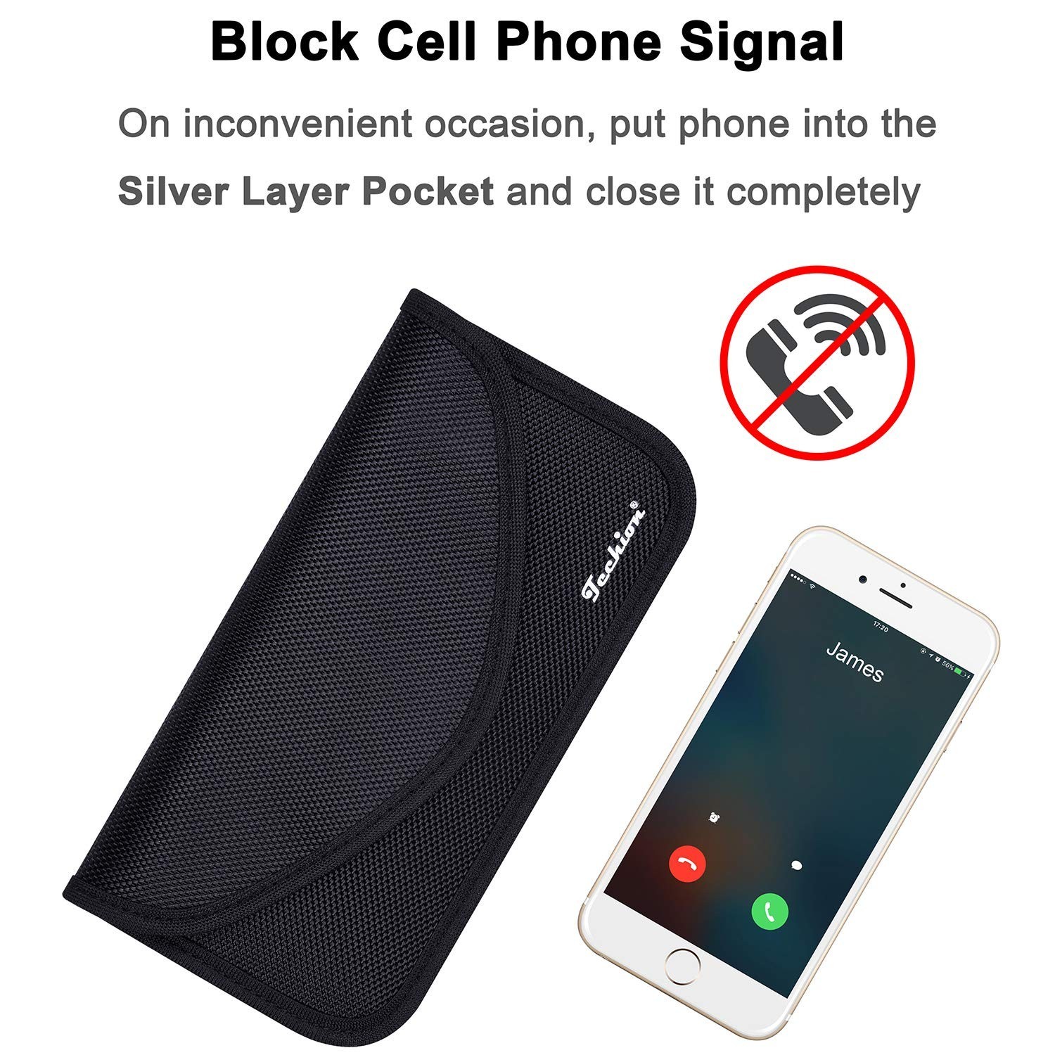 Signal Blocking Bag, RFID Faraday Bag Shield Pouch Wallet Case for Cell Phone...