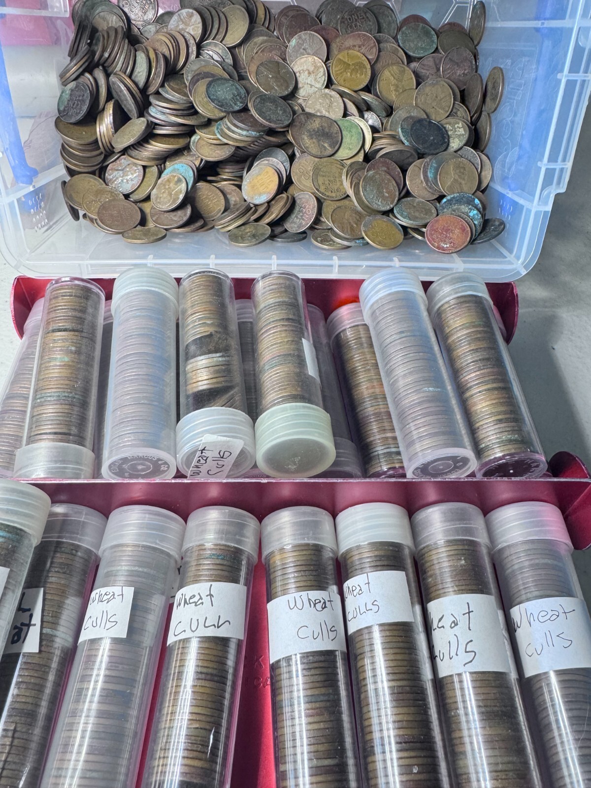 Lincoln Wheat Cent - 20 Paper Rolls  - 50 Coins in each roll - Pure CULLS