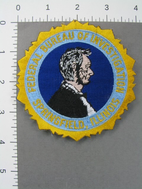 Illinois SPRINGFIELD FBI FEDERAL BUREAU of INVESTIGATION Patch -Sangamon County