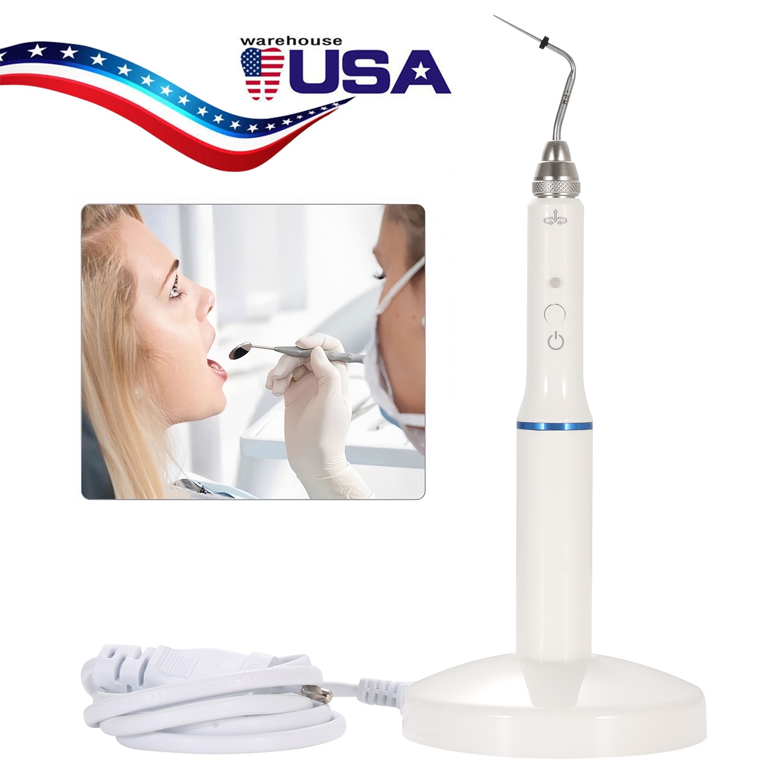 Dental Obturation Pen ENDO Heated System+Gutta Percha Points /Teeth Gum Gutter