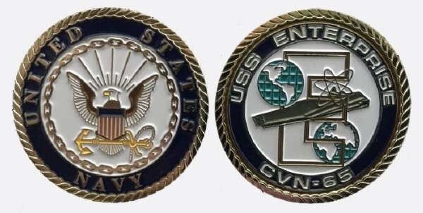 USS Enterprise CVN-65 Challenge Coin (Enlisted Version)