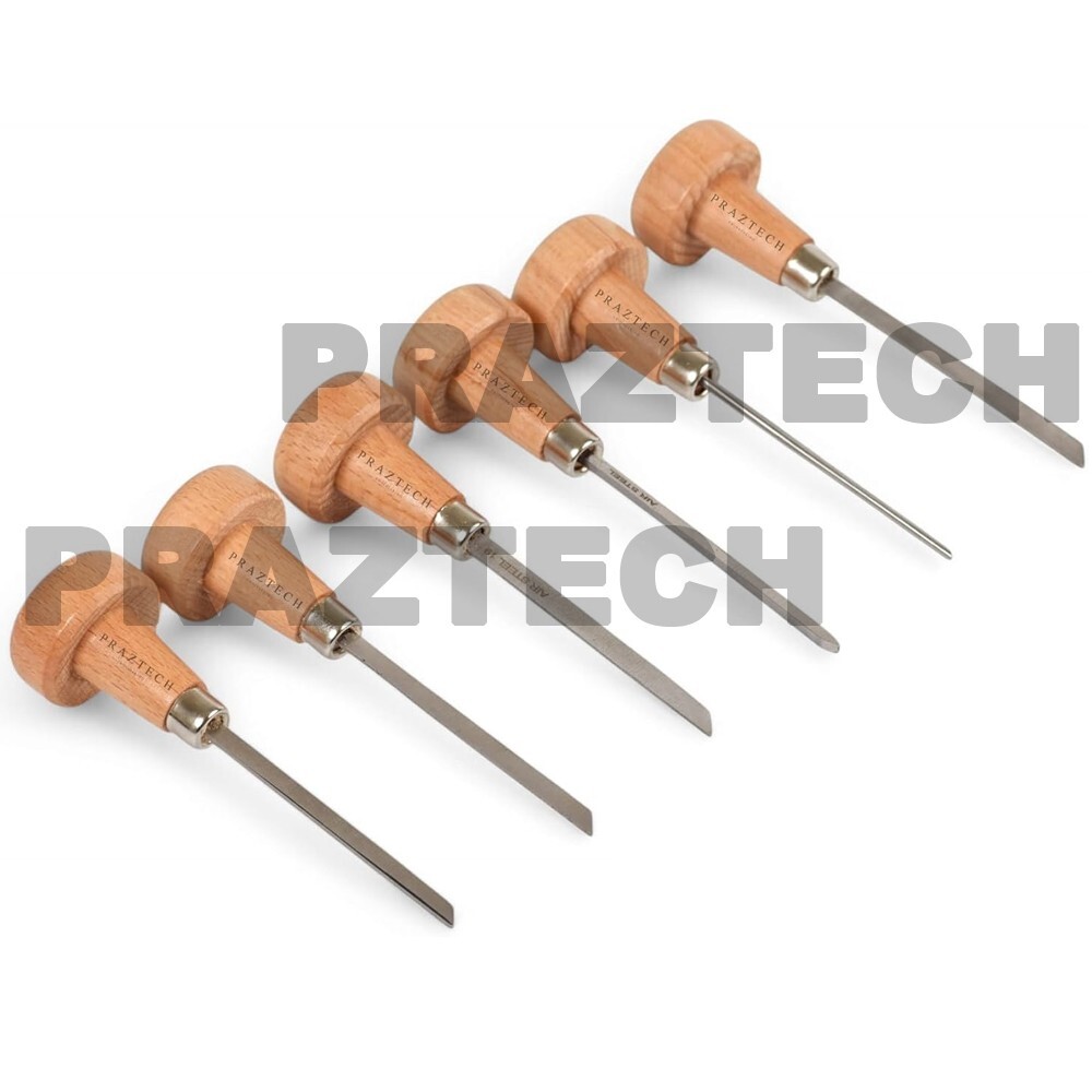 6pcs Graver with Wooden Handles | Engraver Tool Clock Set | Jeweler Hand Tool