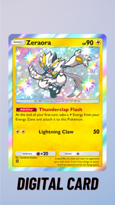 Pokemon TCG Pocket Zeraora Shiny Mega Rising Trade 1 Star ⭐ (English)
