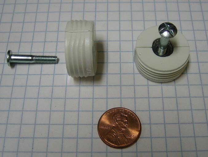25mm DIAMETER PLASTIC DRAWER FRONT ADJUSTER WITH SCREW