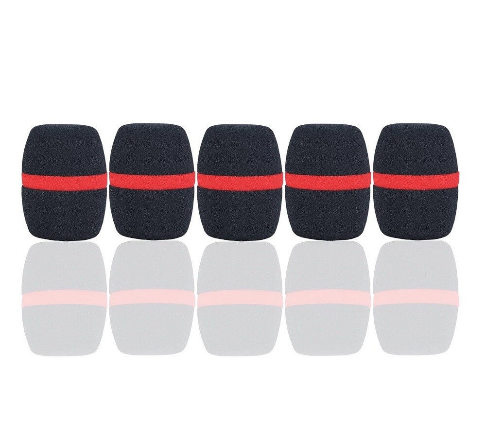 5 Pack Thicken Microphone Sponge Cover for Sennheiser Handheld Wireless Black