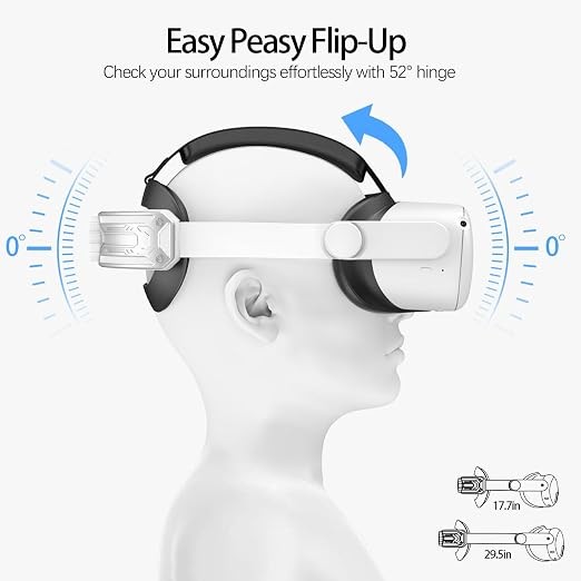 Elite Adjustable Head Strap for Meta Quest 2 Soft Sponge VR Replacement Headband