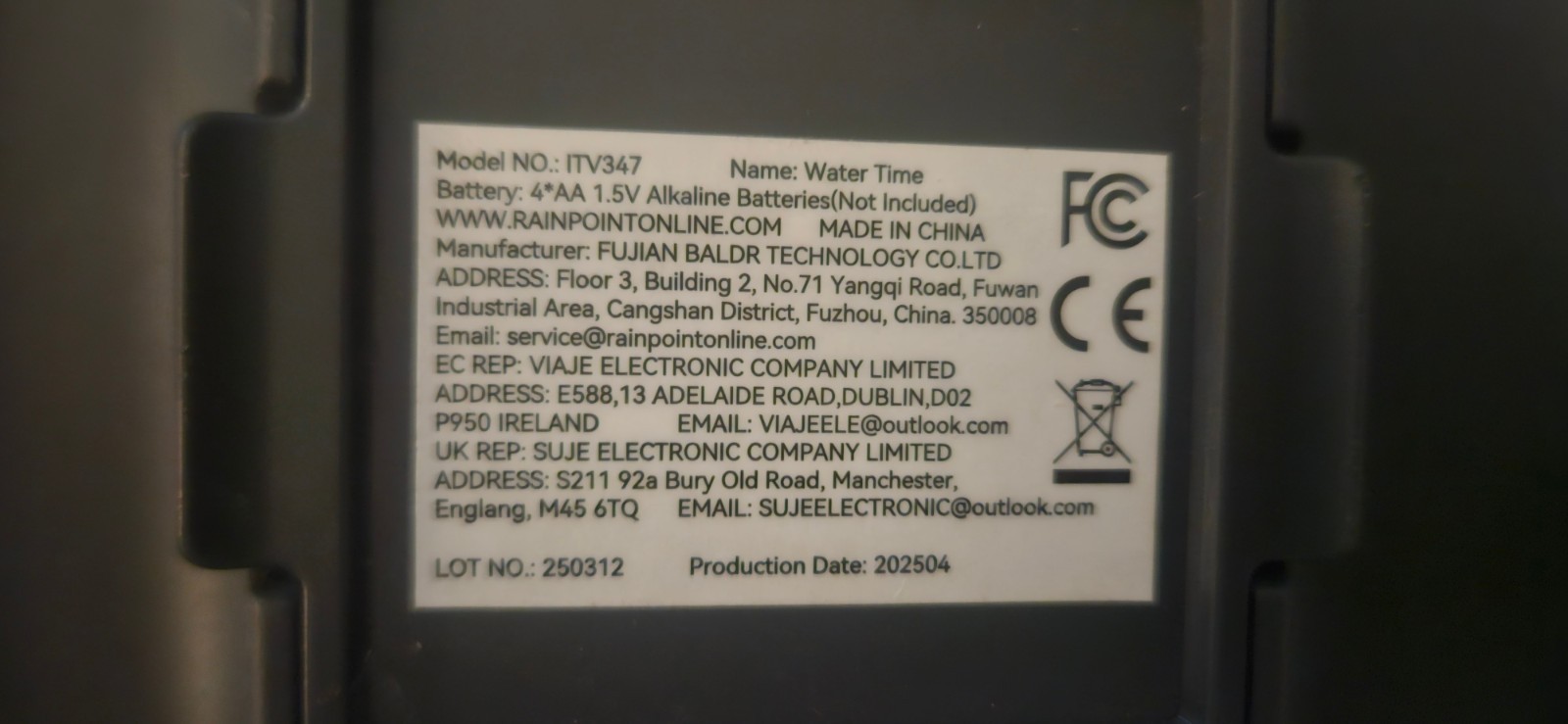 RainPoint ITV347 3-Zone Digital Hose Tap Water Timer LCD Manual Delay
