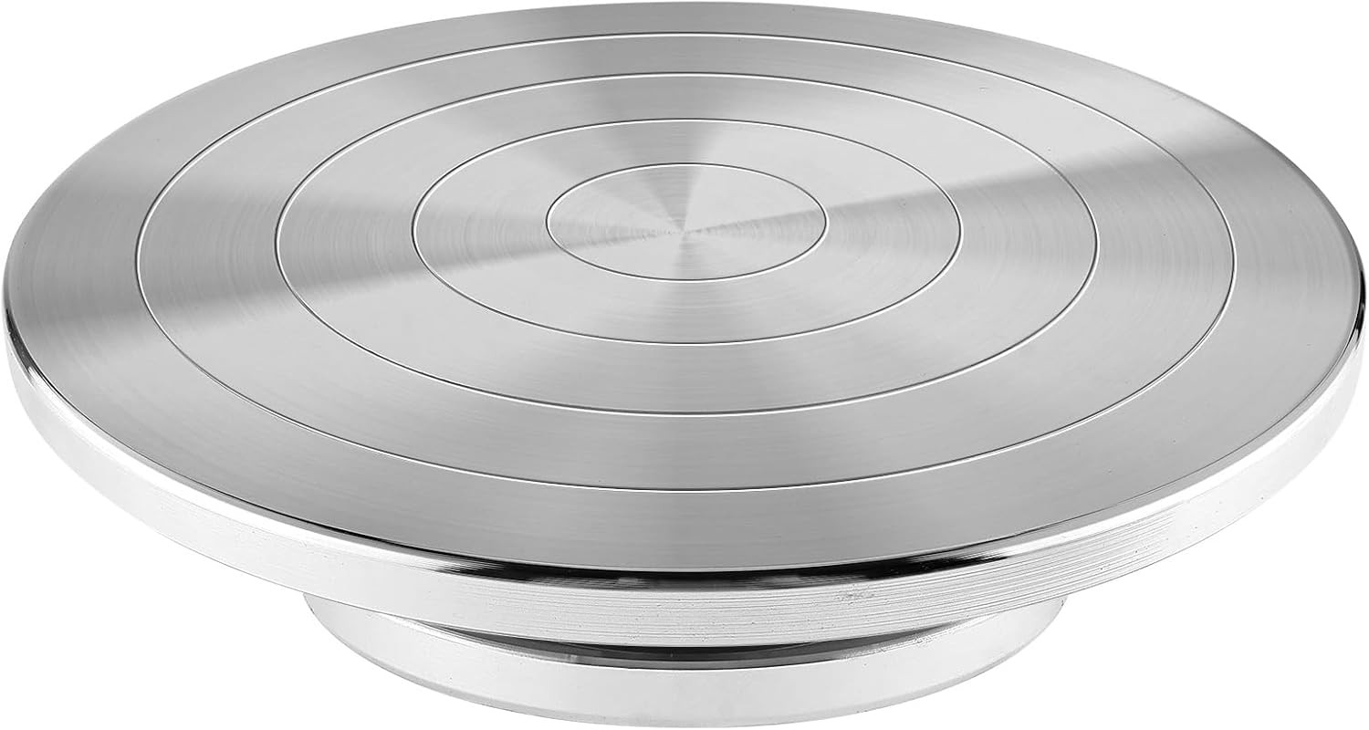 7'' Turntable Sculpting Wheel Double-Sided Pottery Silent Rotating Banding Wheel