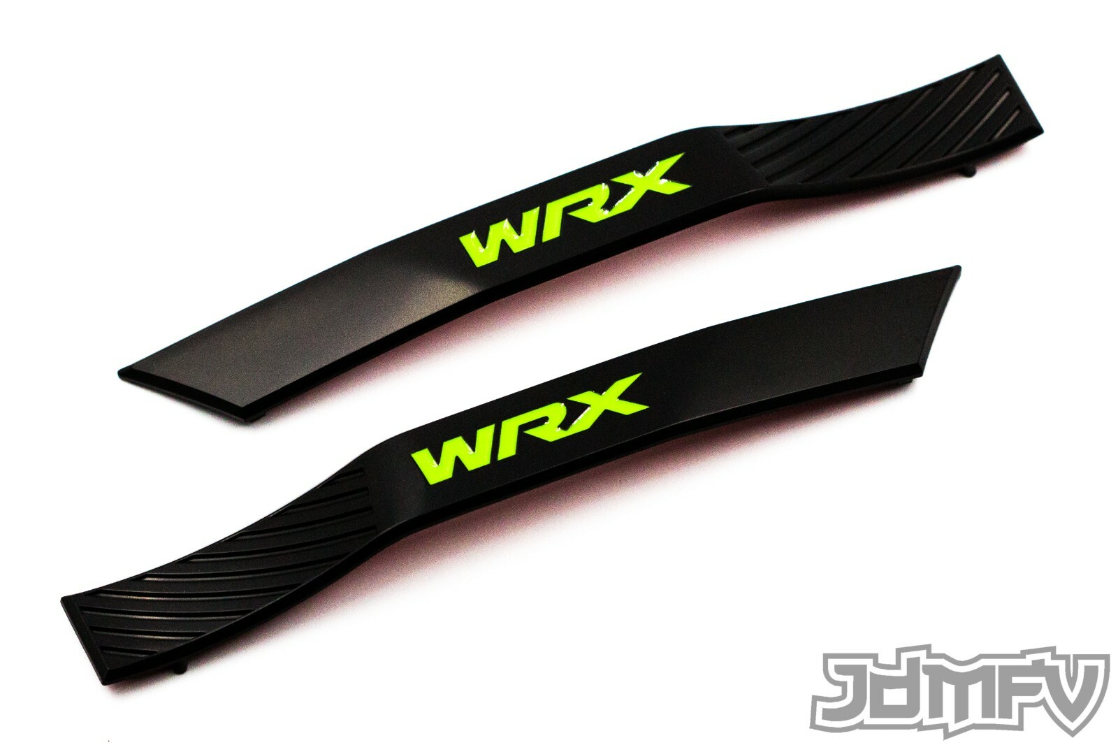 MATTE YELLOW - Fender Garnish R/L Emblems Flat Black badges (Fits: 08-14 W-R-X)