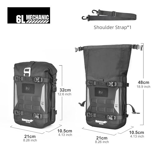 Waterproof Motorcycle Crash Bar Bag, Expandable (1 Piece) | Multi-mount