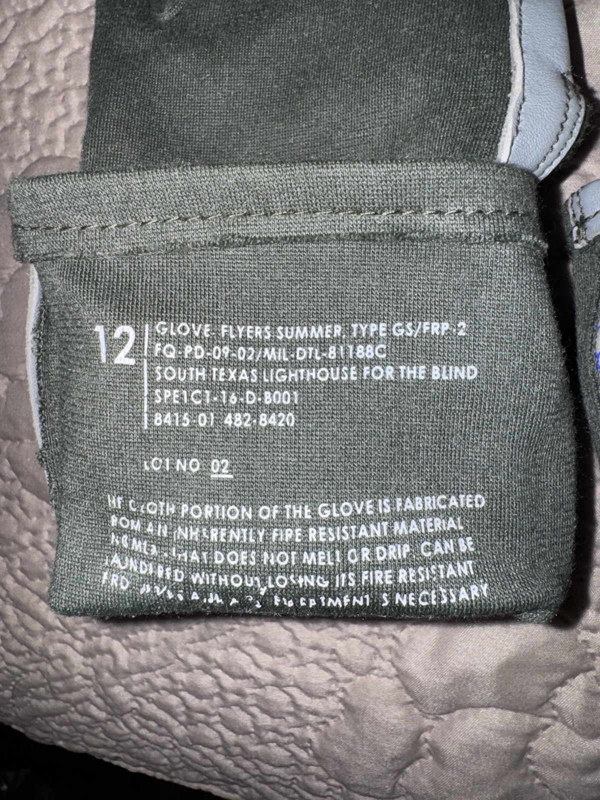 Nomex Summer Flight Gloves Flyer's Pilot Glove, Fire Resistant, Mil-Spec, Sage
