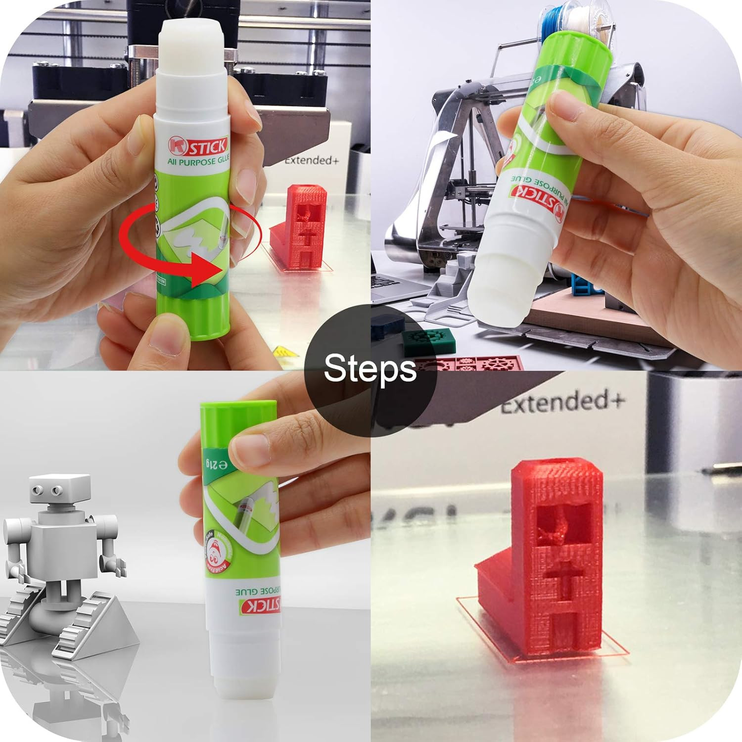 3D Printer Glue Sticks, 3D Printing Adhesive for Hot Bed Warping, PVP Solid 3D