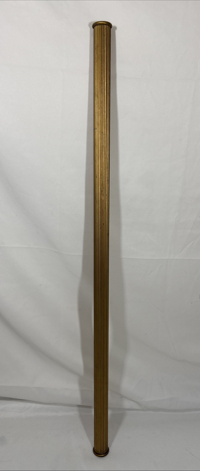 Vintage Gold Reeded Floor Lamp Tube Rod Pole Cover 34.5" Spacer