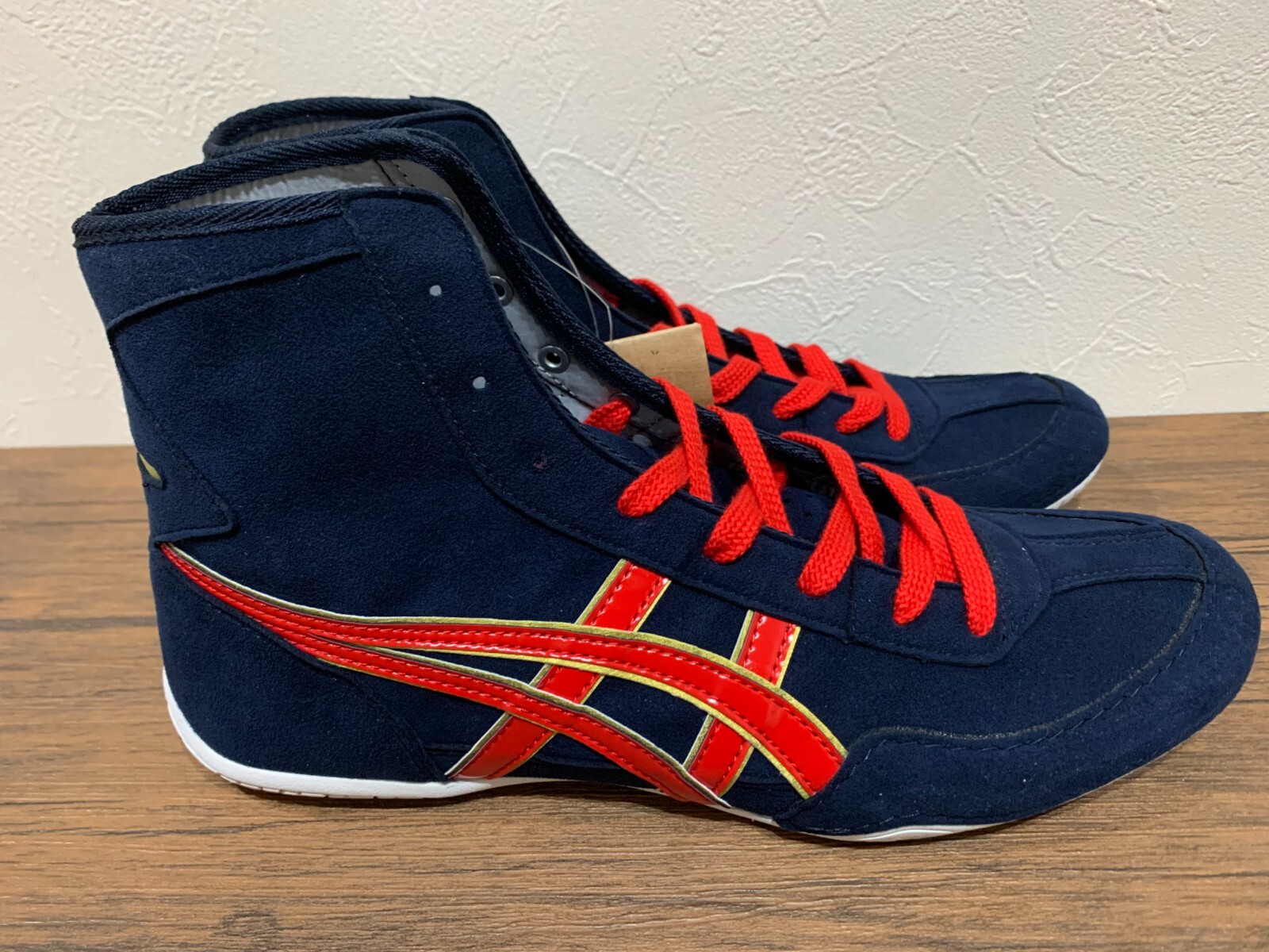 ASICS Wrestling Shoes 1083A001 EX-EO TWR900 Color NVY x NVY x GLD _ FU2FLLZC