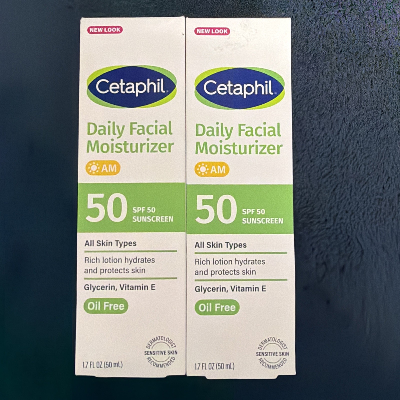 2xCetaphil Daily Facial Moisturizer with SPF 50+ - 1.7fl.oz