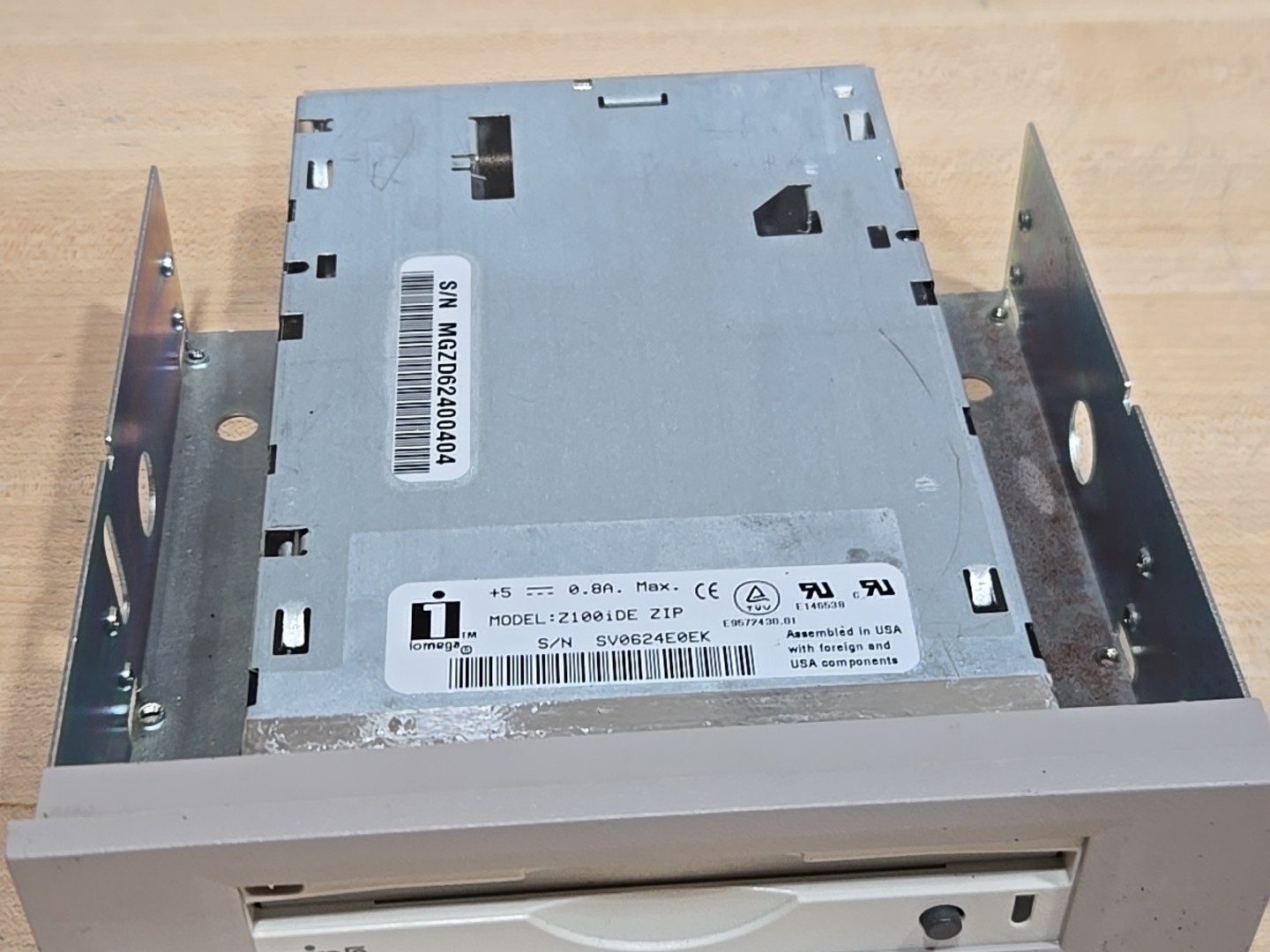 Vintage ZIP100 IOmega IDE (PATA, ATAPI) Z100IDE Floppy Disk Drive Untested AS-IS
