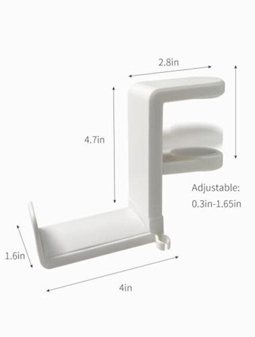 Headphone Hook，Headphone Stand，PC Gaming Headset Holder for Desk，Headset White