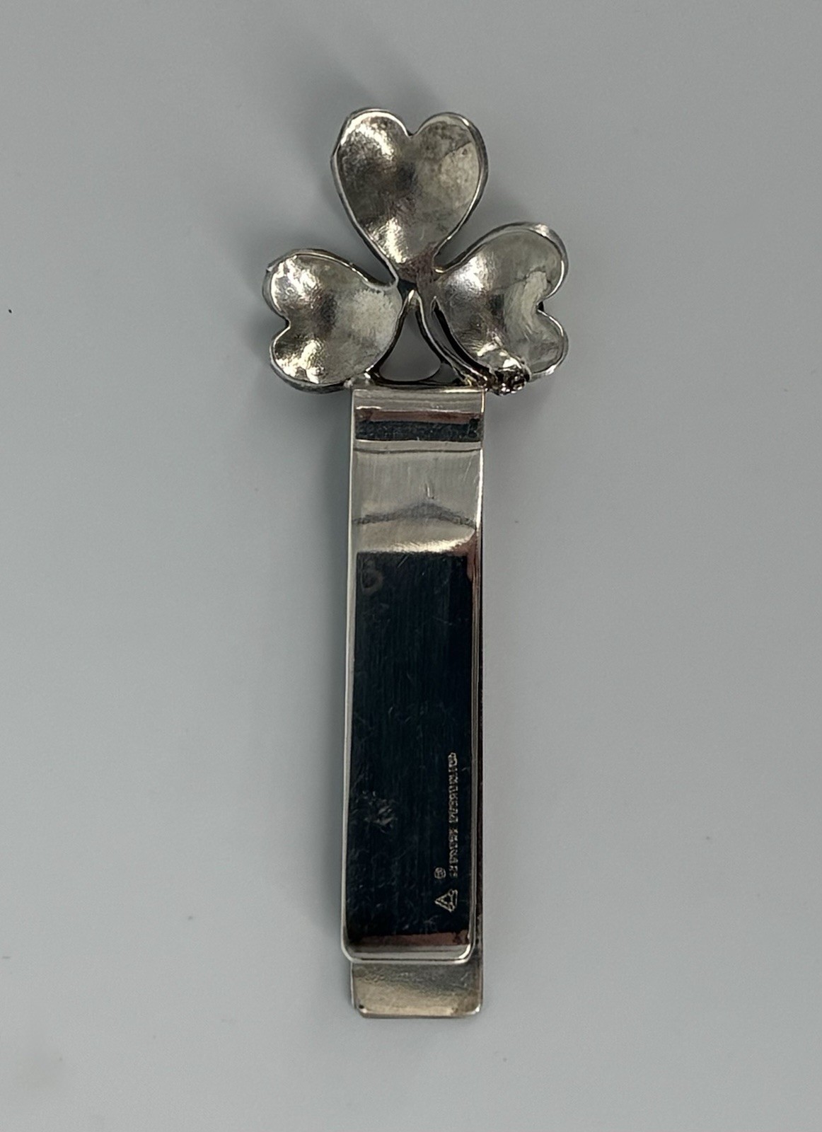 LEONORE DOSKOW INC. Silver Plate Minimalist Clover BOOKMARK 1980’s