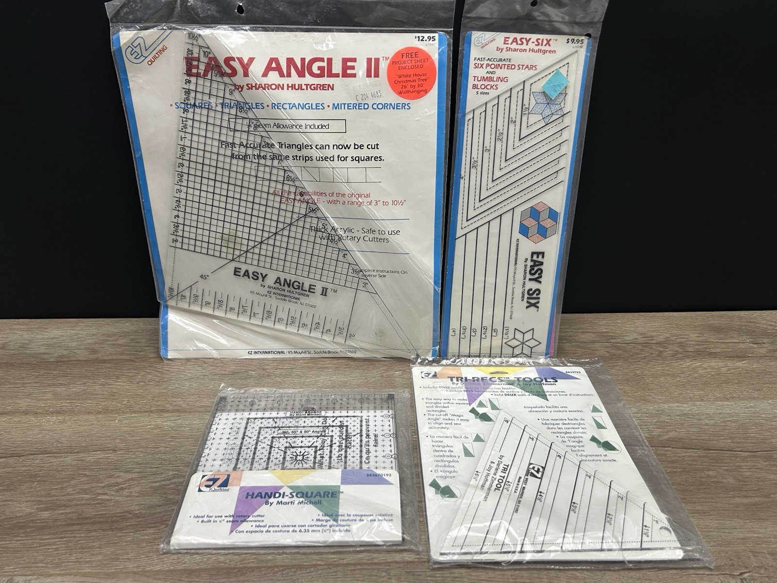 EZ Quilting Rule Easy Template Sewing Ruler Lot Of 4 New