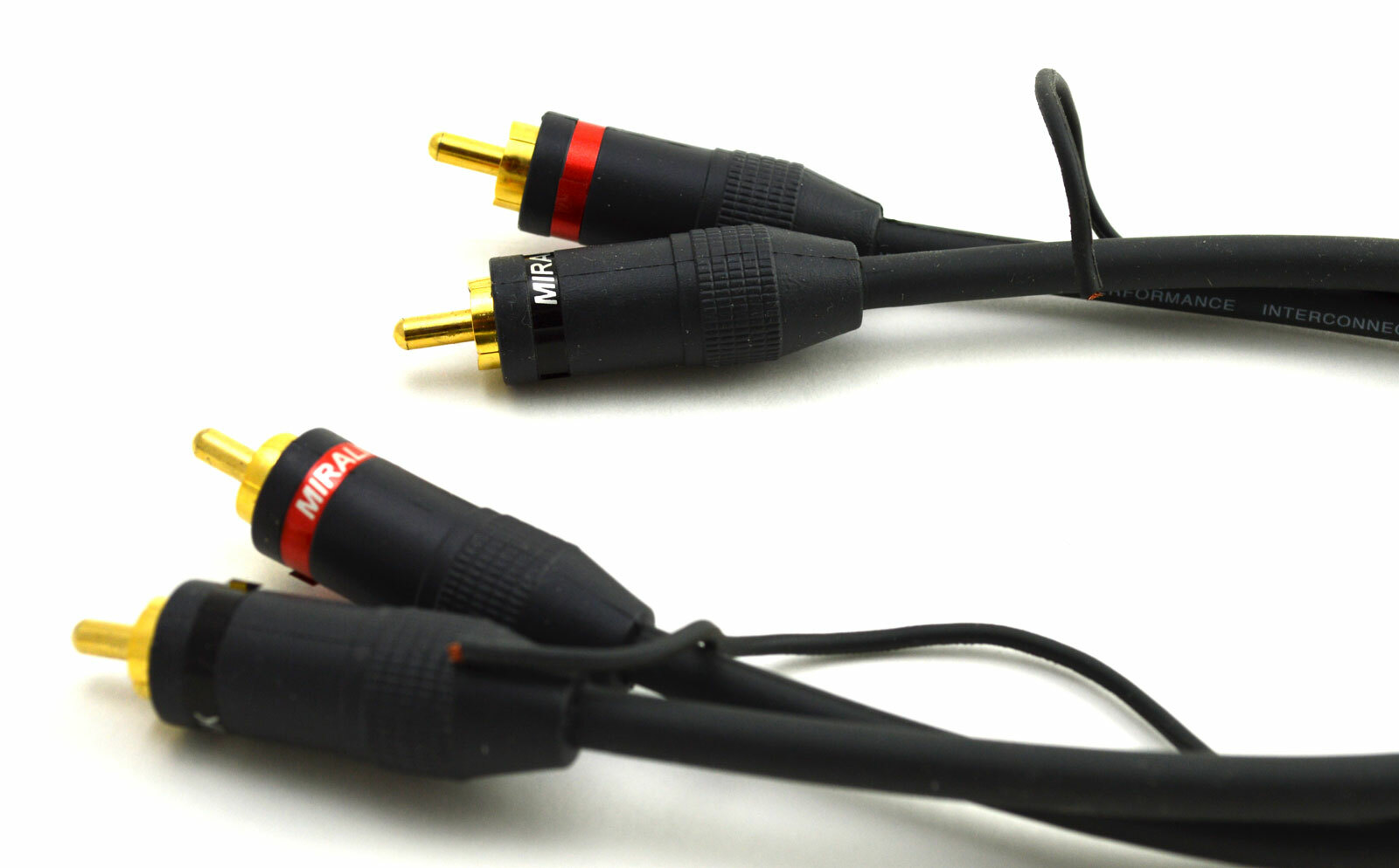 Mirasonic 2 Channel Oxygen Free Copper RCA Interconnect Cable 20ft w/ lead wire