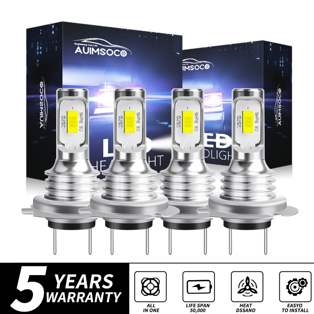 For Mercedes-Benz E350 E320 E550 LED Headlight Bulbs H7 H7 High Low Beam Combo