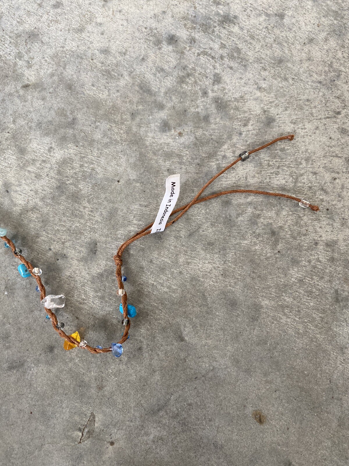 Rope Gemstone Artisan Hippie Boho Brown Bracelet