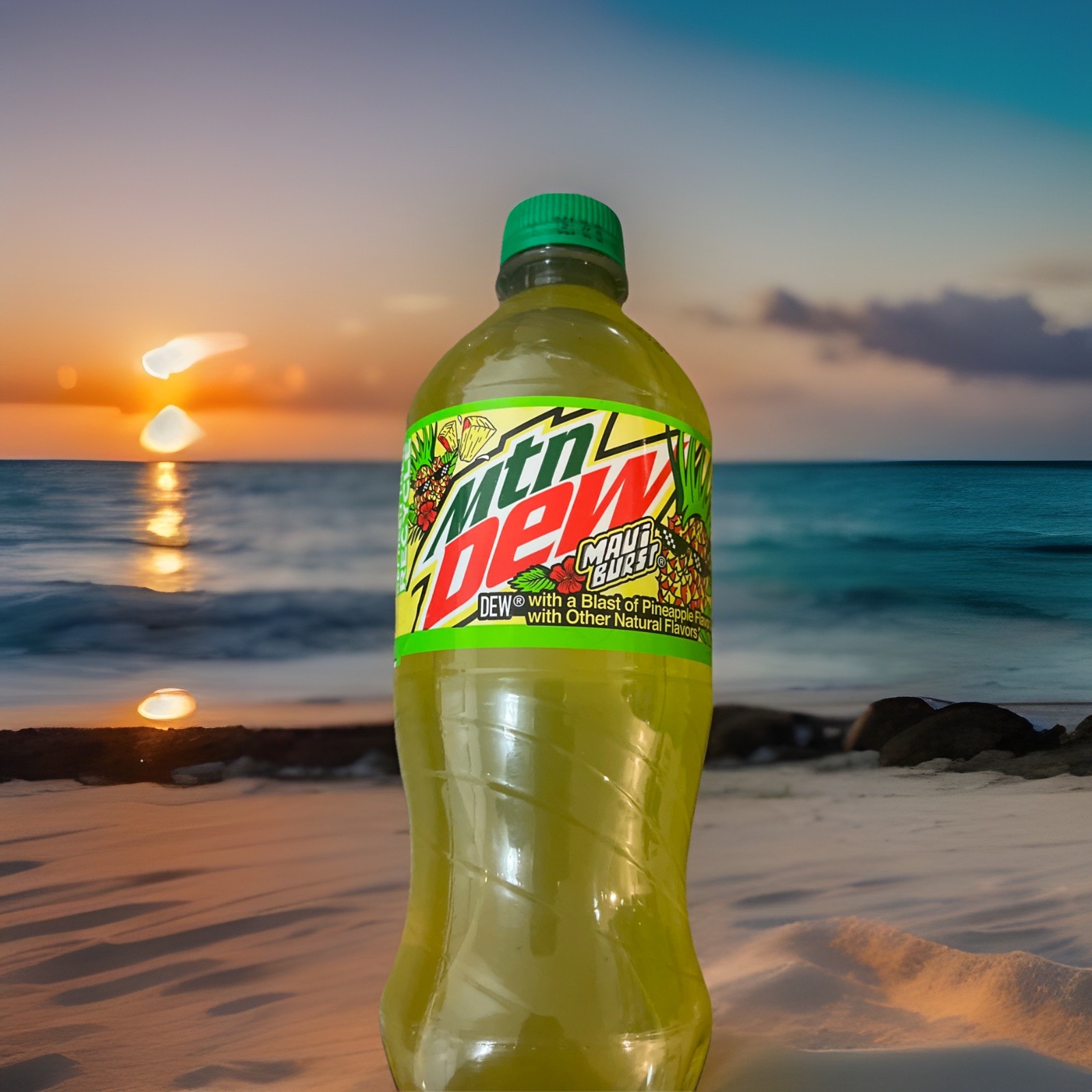 Mountain Dew Maui Burst 20 oz Bottle Dollar General Exclusive
