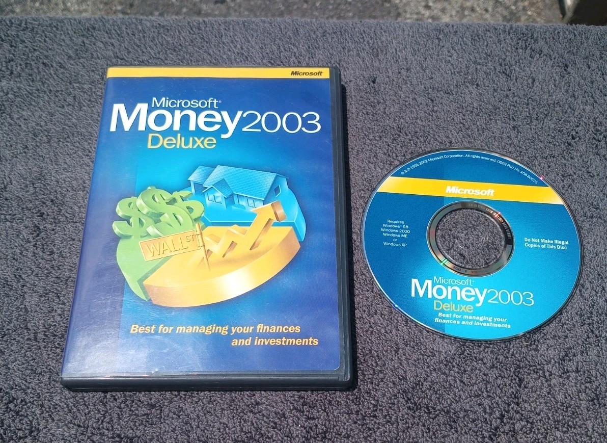 Microsoft MONEY DELUXE 2003 Software VG Cnd w/Key Fast Ship