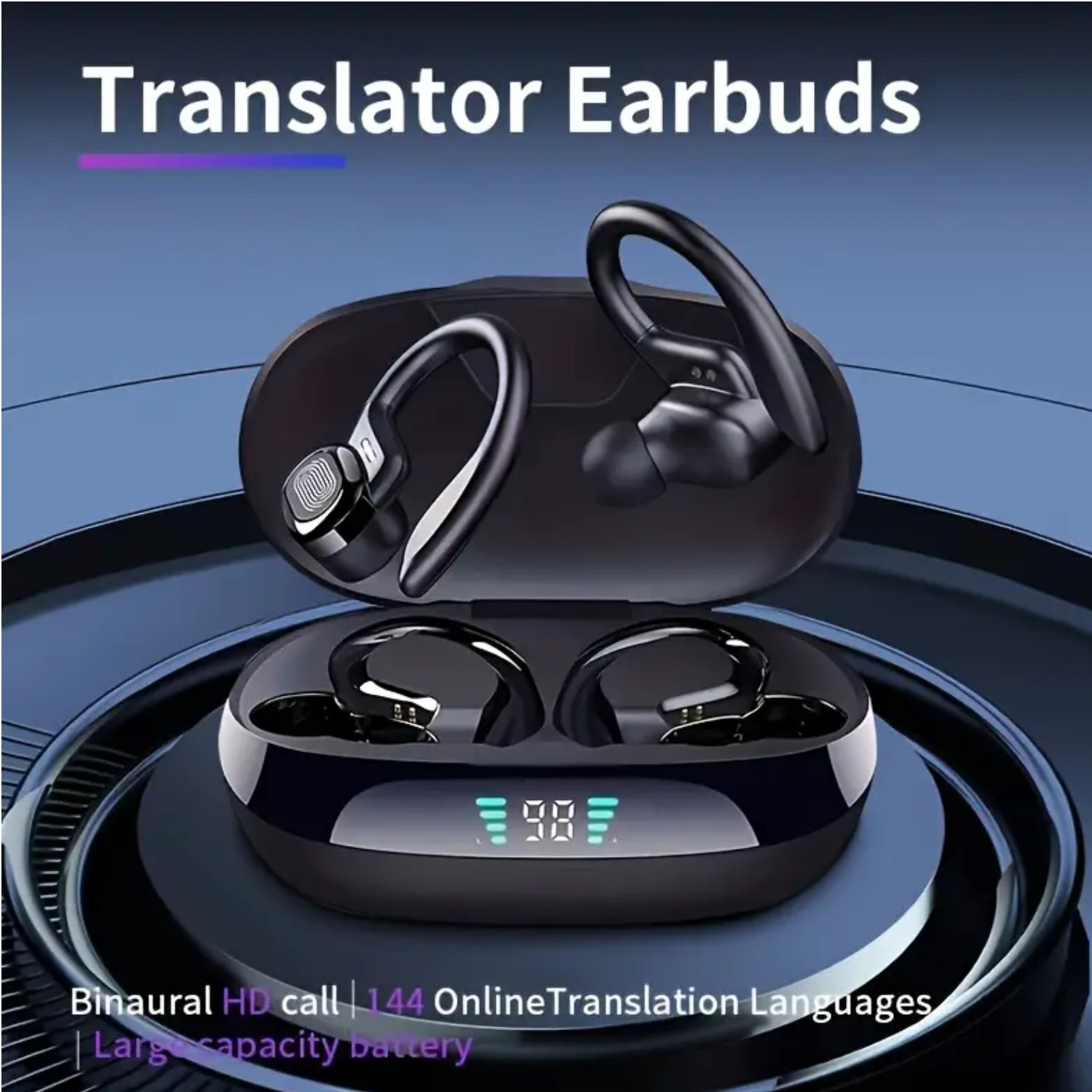 LinguaWave AI Translation Earbuds – 144-Language Real-Time Wireless Headphones