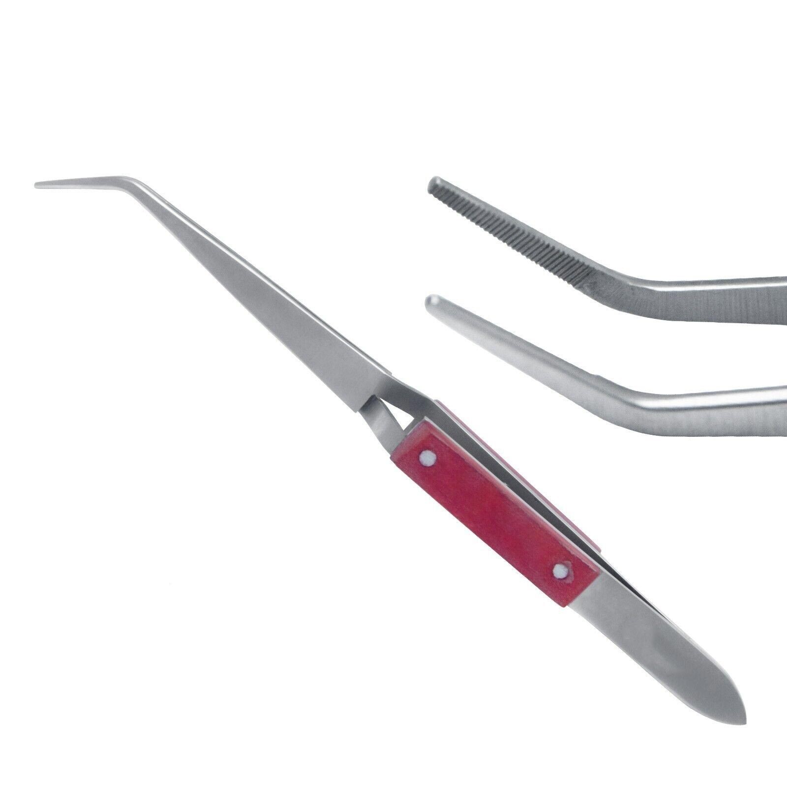 OROAX Bayonet Dressing Forceps Angled Stainless Steel Surgical ENT Instrument