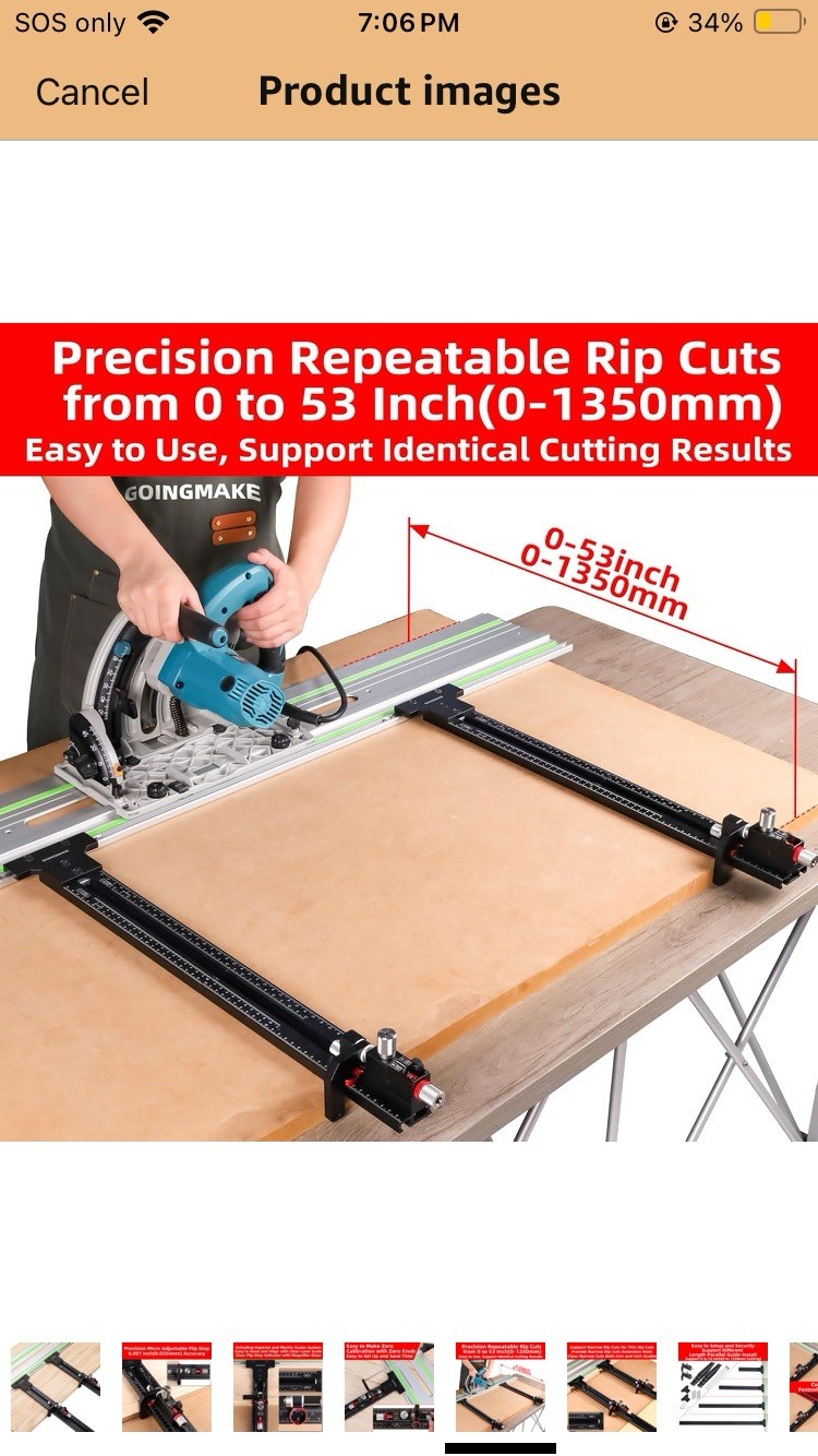GOINGMAKE Precision Micro Adjustable Flip Stop Jig, 0.001" Accuracy, 53"