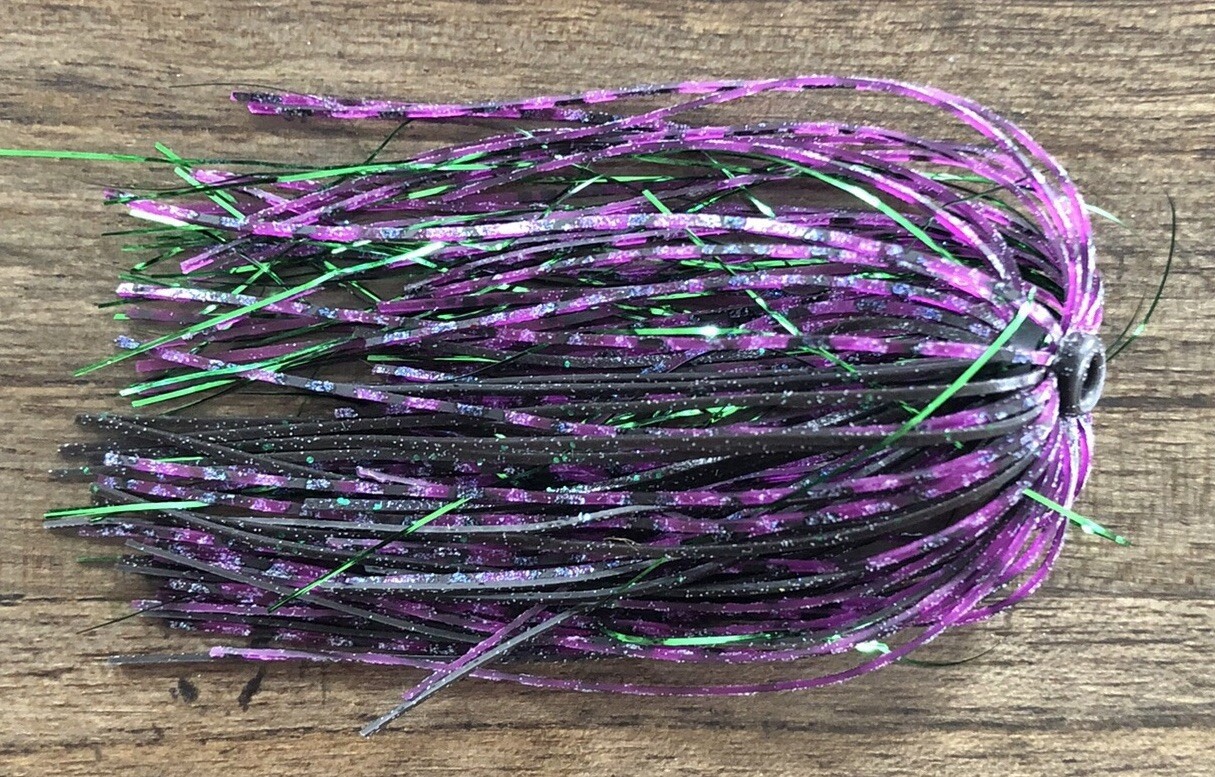 Bass Jig Skirts - Lot Of 10 - Color Junebug - Tournament Double Banded