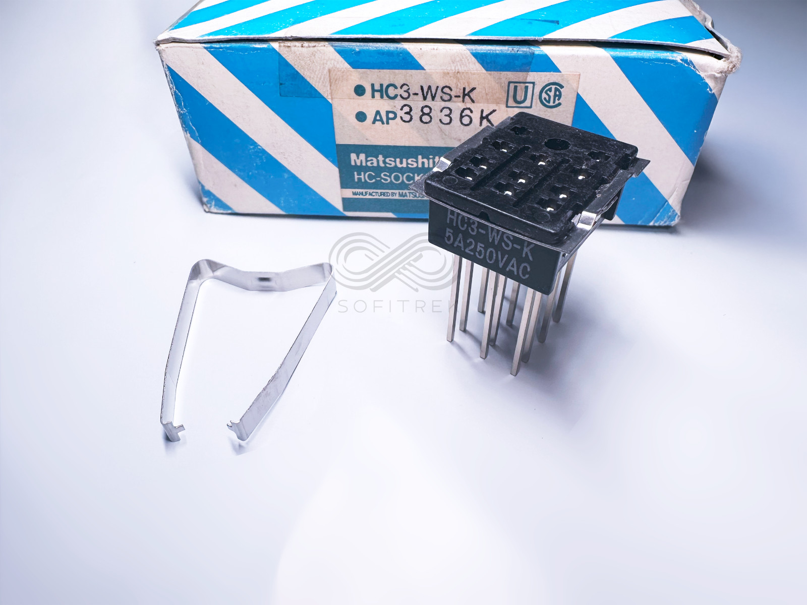1X HC3-WS-K AP3836K MATSUSHITA Wrapping Type 3 Pole Relay Socket for HC Relays