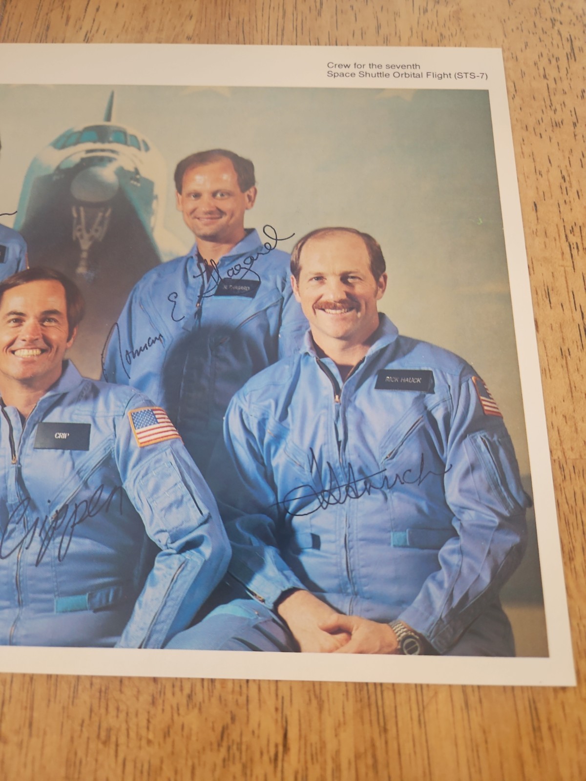 NASA STS-7 Signed Crew Photo