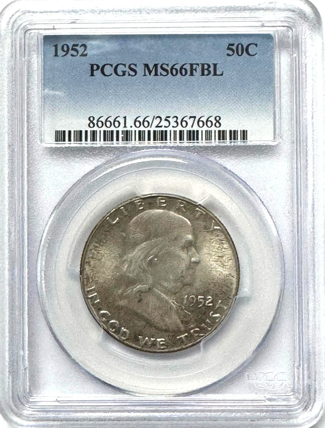 1952 Franklin Half Dollar PCGS MS66 FBL Silver 50C US Coin-SEE STORE PCGS COINS