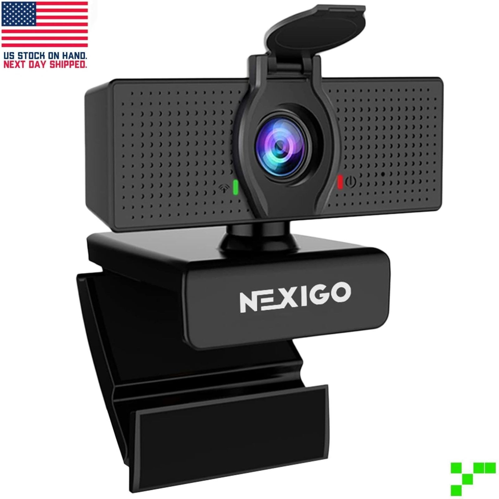 NexiGo N60 1080P HD Webcam w/ Microphone & Privacy Cover for Zoom & Skype