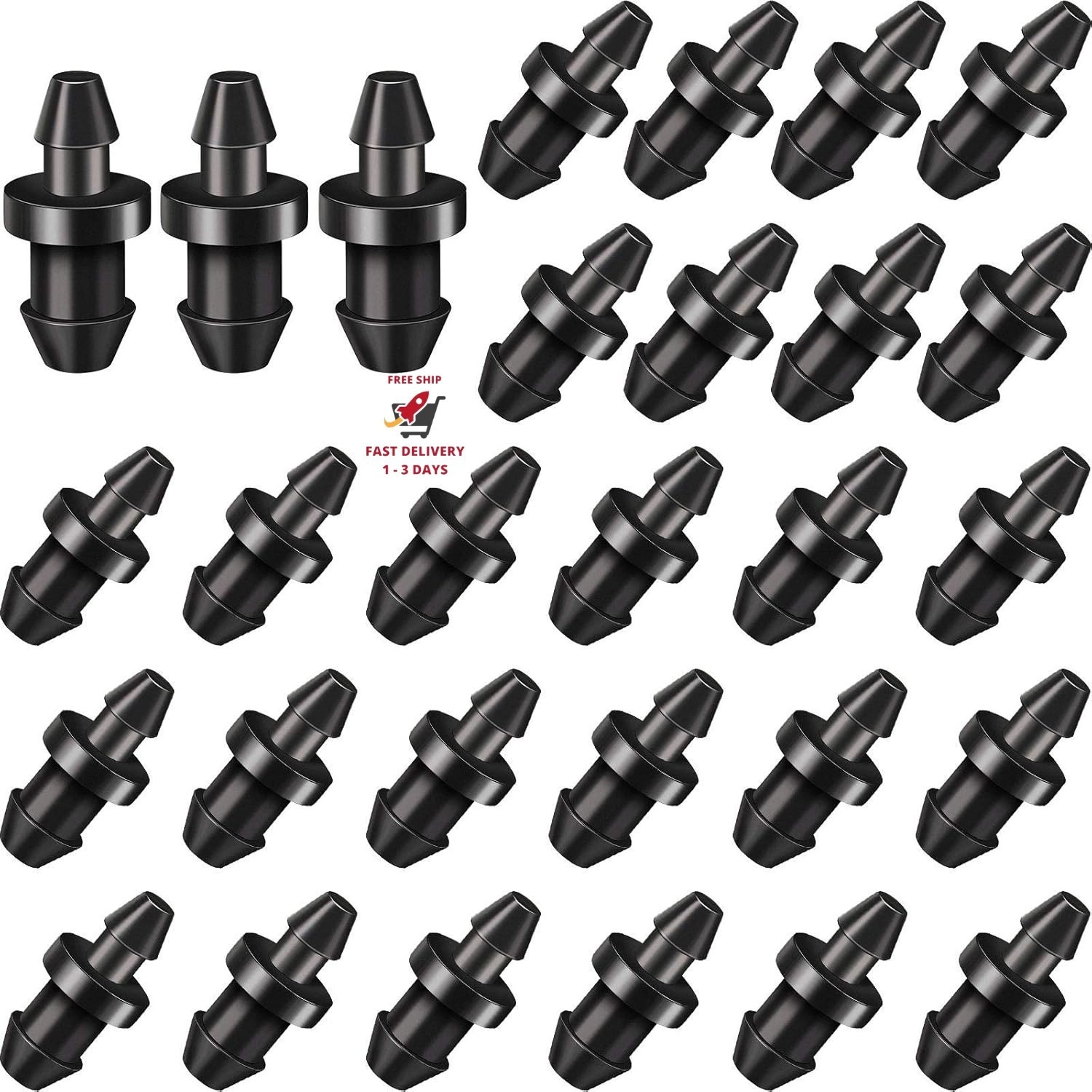 Tapones de riego por goteo de 1/4 de pulgada para tubo de cierre, tapones de
