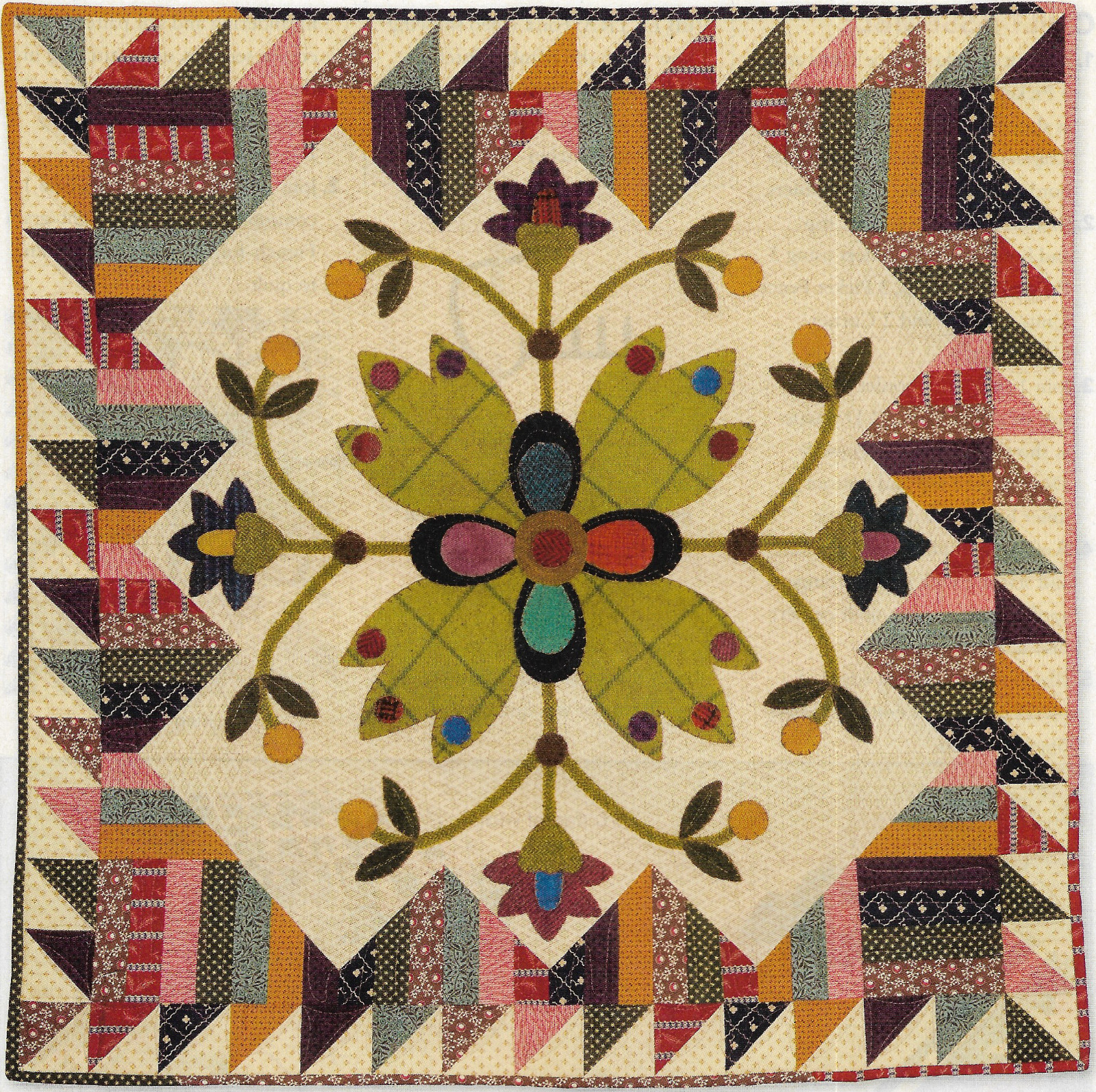 Picket Fence Blooms Wall quilting pattern instructions