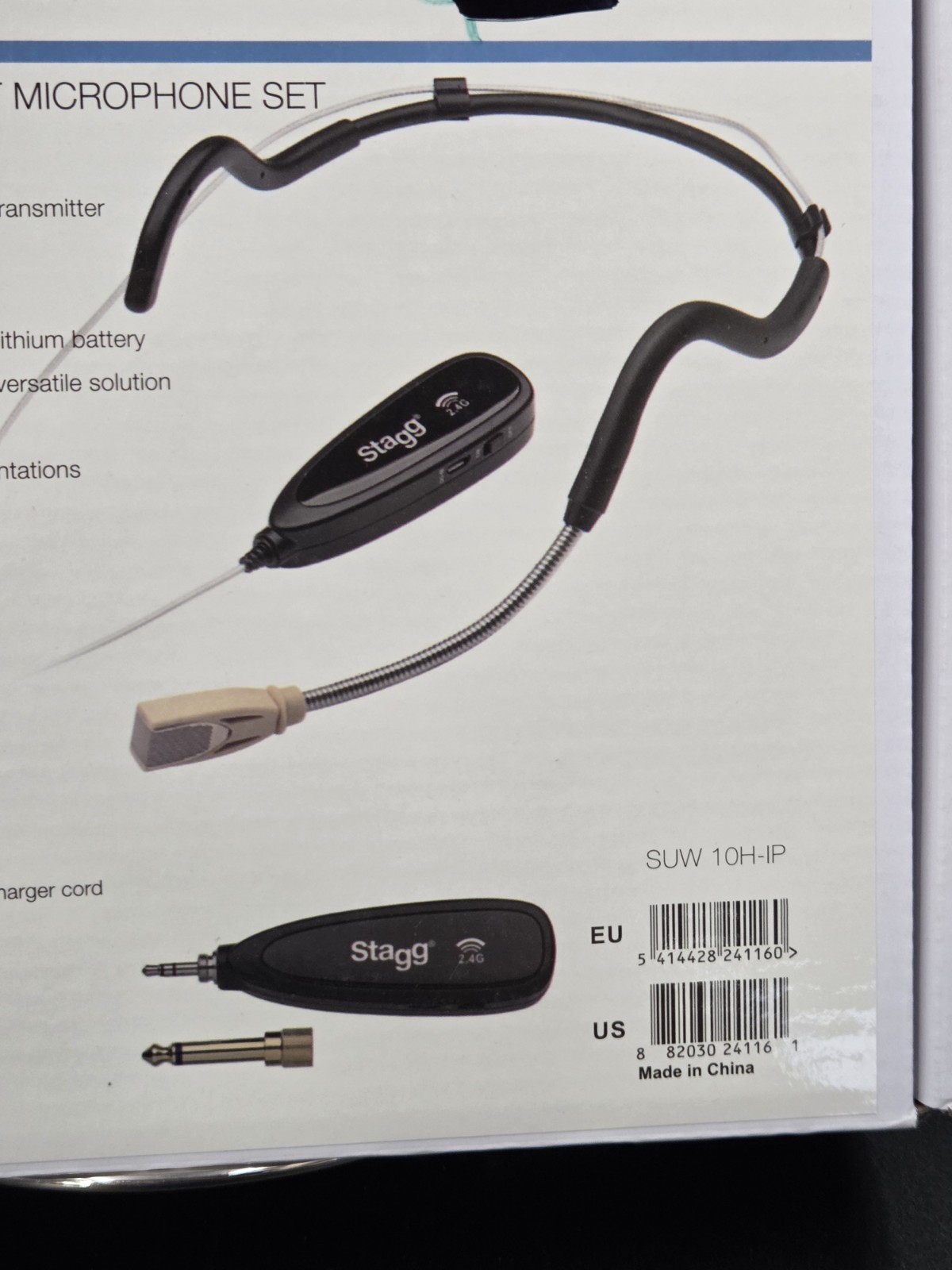 Stagg Wireless Headset Microphone Set - SUW 10H-IP New In Box