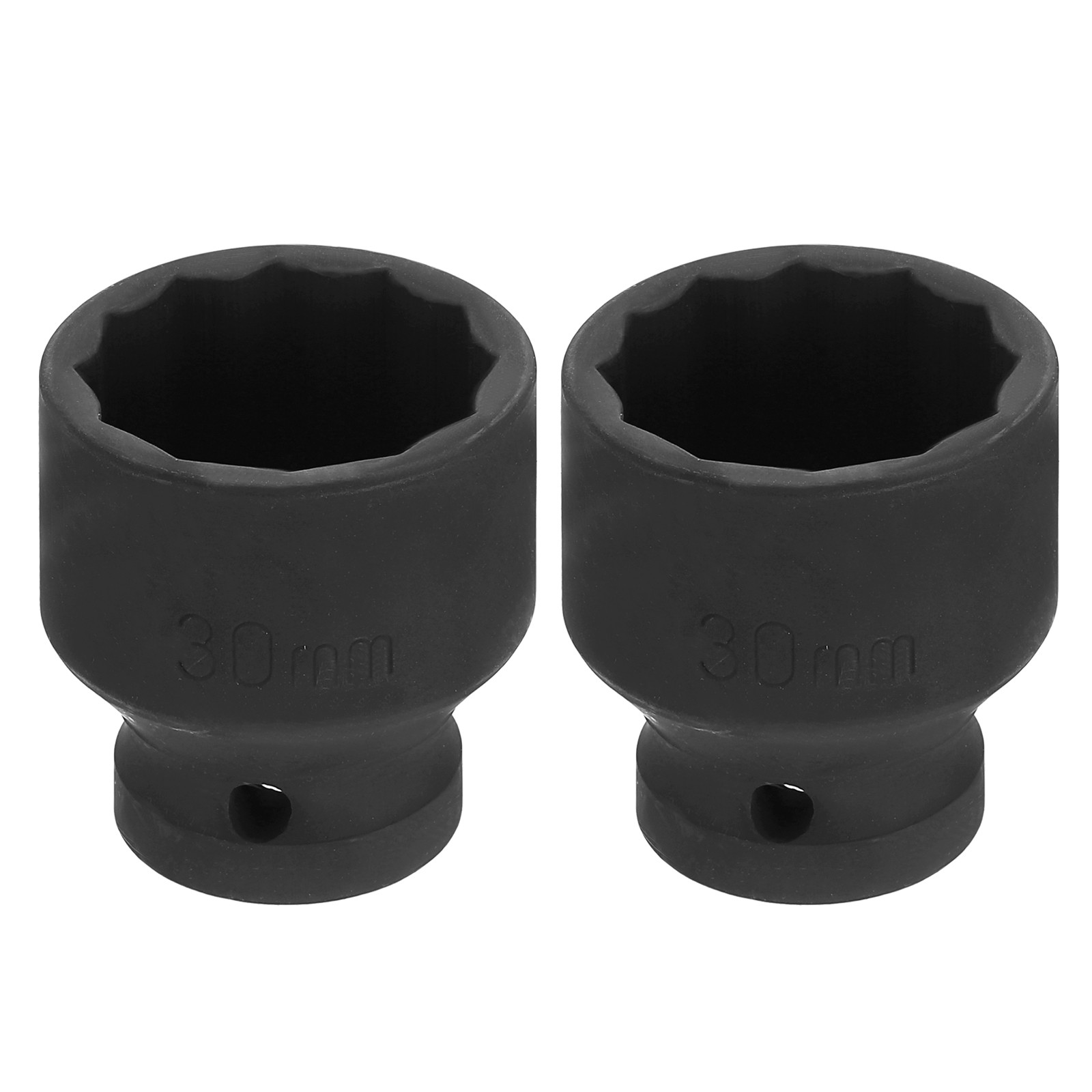 2pcs 1/2" Drive 12 Points Socket 30mm Metric CR-V Steel Shallow Impact Socket