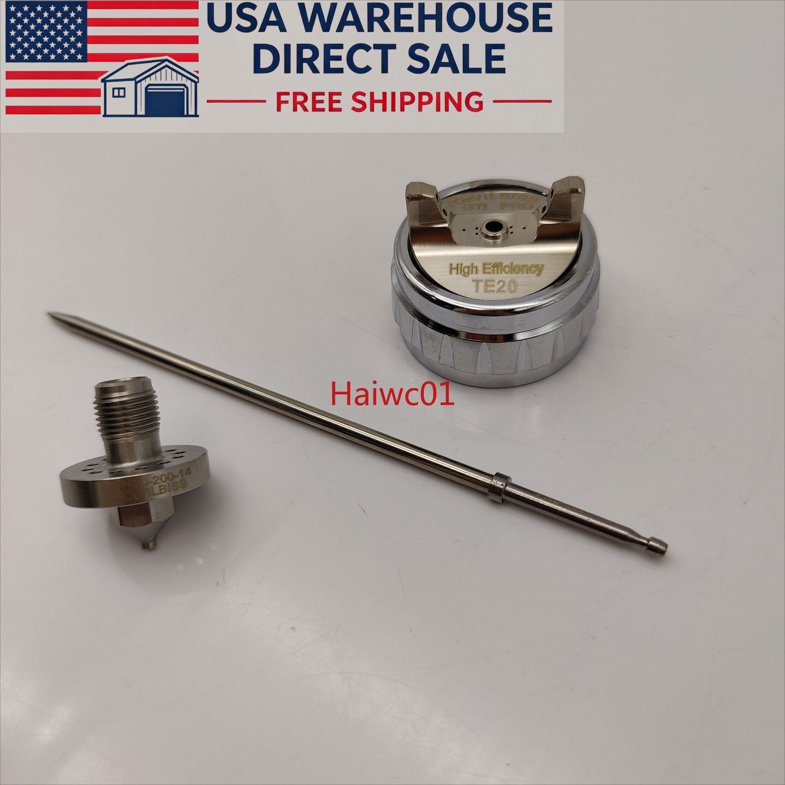 TE20 TE110 Cap Set 1.2~1.8MM Nozzle Needle for Devilbiss GTI PRO LITE Spray Gun