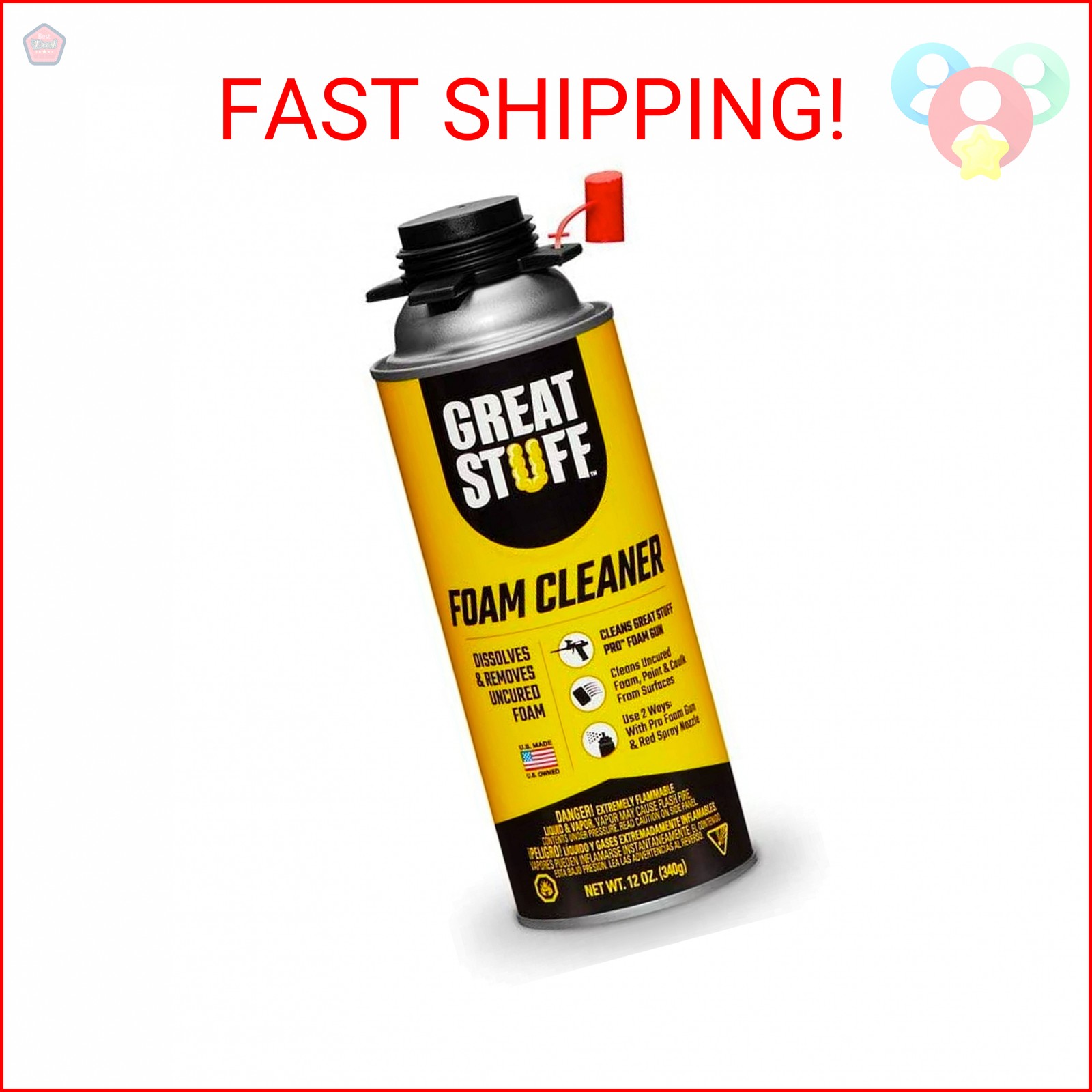 Great Stuff 259205GREAT STUFF PRO Foam Cleaner, 12oz