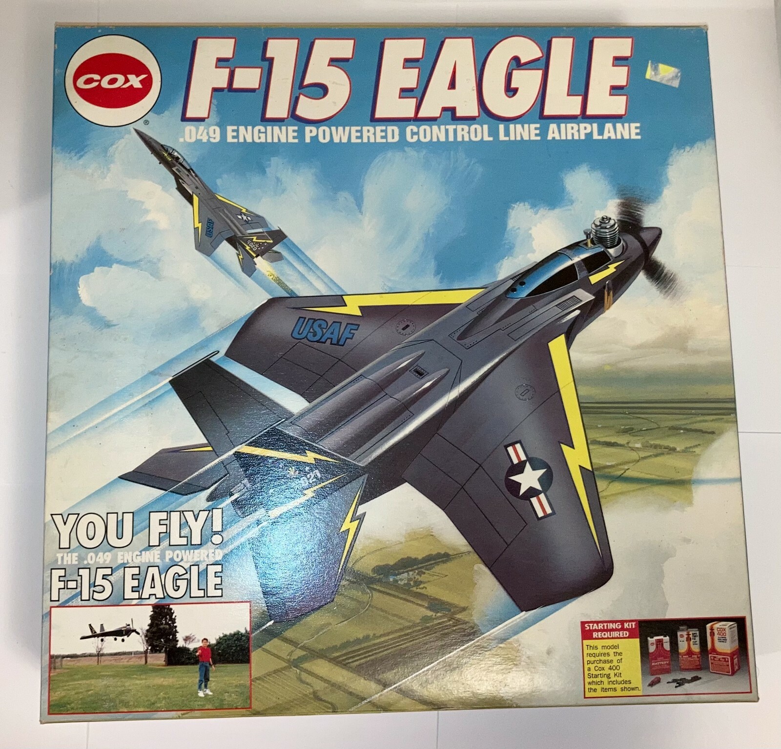 Cox F-15 Eagle Control Line Airplane .049 Engine New Made in USA No Import Fee