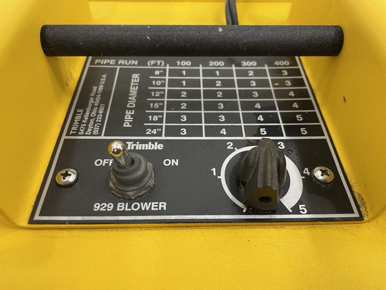 Trimble Spectra 929 Precision Pipe Laser Blower - No Hose - UNTESTED -GUARANTEED